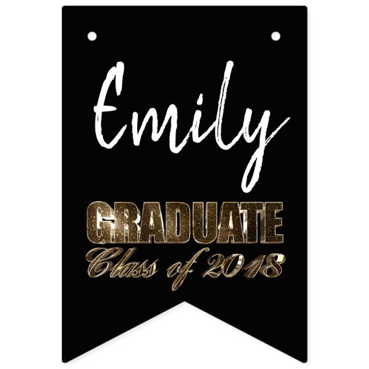 Graduation Party Class of 2018 Add Name Graduate Wimpelkette (Erste Fahne)