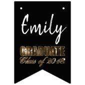 Graduation Party Class of 2018 Add Name Graduate Wimpelkette (Dritte Fahne)