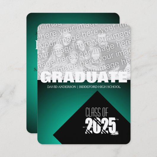 Graduation Party Class of 2018 Custom Invitation 2 Einladung (Vorne/Hinten)