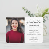 Graduation Party Class of 2020 Foto Einladung (Stehend Vorderseite)