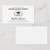 Graduation Party Class of 2023 Insert Card Telefonnummerkarte (Vorne/Hinten)