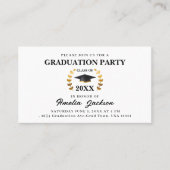 Graduation Party Class of 2023 Insert Card Telefonnummerkarte (Vorderseite)