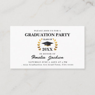 Graduation Party Class of 2023 Insert Card Telefonnummerkarte