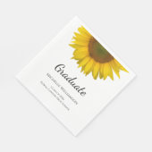 Graduation Party Class of Yellow Sunflower 2025 Serviette (Ecke)
