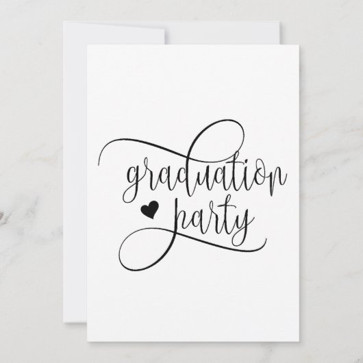 Graduation Party Flat Invitation, Size: 5" x 7" Einladung (Rückseite)