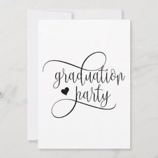 Graduation Party Flat Invitation, Size: 5" x 7" Einladung