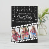 Graduation Party Foto Film Filmfestival Filmstars Einladung (Stehend Vorderseite)