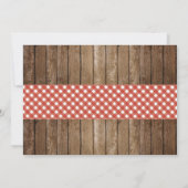 Graduation Party Foto Red Gingham GRILLEN Burlap G Einladung (Rückseite)