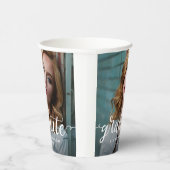 Graduation Party Foto Script Celebration Moderne Pappbecher (Rechts)