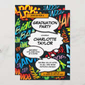 Graduation Party Fun Modern Colorful Class of 2021 Einladung (Vorne/Hinten)