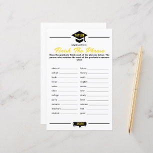 Graduation Party Game - Beenden Sie die Formulieru