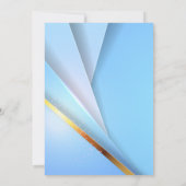 Graduation Party Gold auf Blue Layers Formal Einladung (Rückseite)