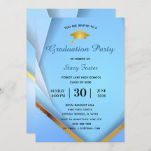 Graduation Party Gold auf Blue Layers Formal