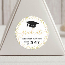 Graduation Party Gold Glitzer Confetti