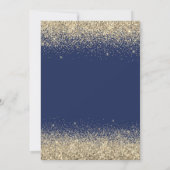 Graduation Party Gold Navy Blue Class 2025 Einladung (Rückseite)