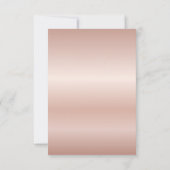 Graduation Party Grad 2022 Rose Gold Glitzer Einladung (Rückseite)