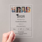 Graduation party grad photo luxury acryleinladungen (Insitu (Handheld))
