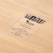 Graduation party grad photo luxury acryleinladungen (Ablage )