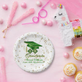 Graduation Party Green & Gold 20XX Pappteller (Party)