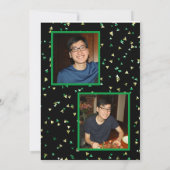 GRADUATION Party-GREEN & GOLD-2 FOTO Einladung (Rückseite)