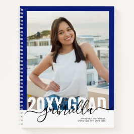 Graduation Party Guest Advice Book Modern Blue Notizblock