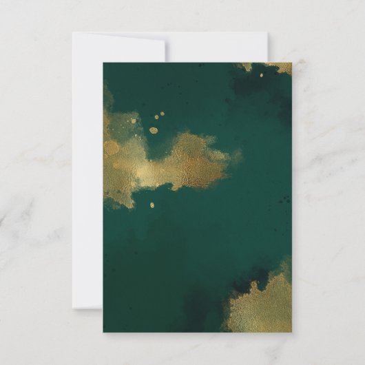 Graduation Party Invintation Black and Gold RSVP Karte (Rückseite)