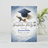 Graduation Party Invitation  Einladung (Stehend Vorderseite)