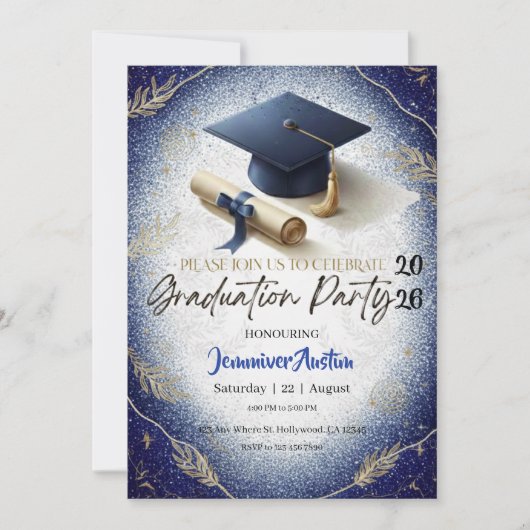 Graduation Party Invitation Einladung (Vorderseite)