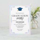 Graduation Party Invitation Elegant Gold Editable Einladung (Stehend Vorderseite)