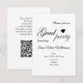 Graduation Party Invitation enclosure card Begleitkarte (Vorne/Hinten)