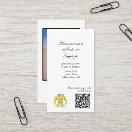 Graduation Party Invitation Enclosure Card Visitenkarte