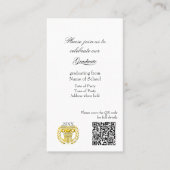 Graduation Party Invitation Enclosure Card Visitenkarte (Vorderseite)