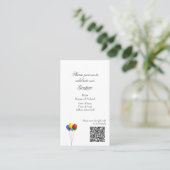 Graduation Party Invitation Enclosure Card Visitenkarte (Stehend Vorderseite)
