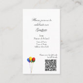 Graduation Party Invitation Enclosure Card Visitenkarte (Vorderseite)