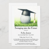 Graduation Party Invitation Golf Theme Einladung (Vorne/Hinten)