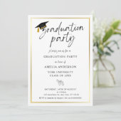 Graduation Party Invitation, Graduation Invitation Einladung (Stehend Vorderseite)