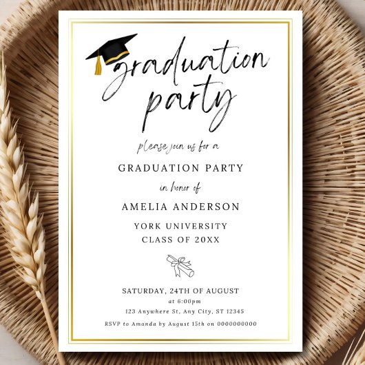 Graduation Party Invitation, Graduation Invitation Einladung