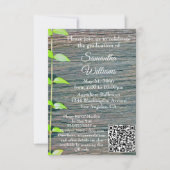 Graduation Party Invitation, Rustic Boards Card Karte (Vorderseite)