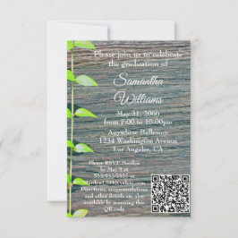 Graduation Party Invitation, Rustic Boards Card Karte
