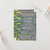 Graduation Party Invitation, Rustic Boards Card Karte (Vorderseite/Rückseite Beispiel)