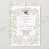 Graduation Party Invitation, Wildflower Graduation Einladung (Vorne/Hinten)