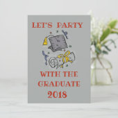 GRADUATION PARTY INVITE EINLADUNG (Stehend Vorderseite)