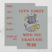 GRADUATION PARTY INVITE EINLADUNG (Vorne/Hinten)