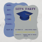 GRADUATION PARTY INVITE EINLADUNG (Vorne/Hinten)