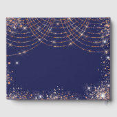 Graduation Party Marine Blue Rose Gold Glitzer 202 Gästebuch (Rückseite)