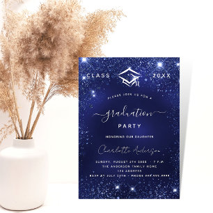 Graduation Party Marinebad Glitzern Luxus 2025 Einladung