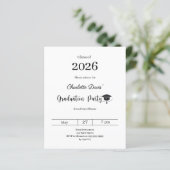 Graduation party modern class of 2026 invitation (Stehend Vorderseite)