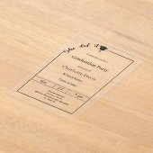 Graduation party modern minimalist She did it Acryleinladungen (Ablage )