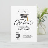 Graduation Party One Photo Invitations Einladung (Stehend Vorderseite)