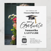Graduation Party One Photo Invitations Einladung (Vorne/Hinten)
